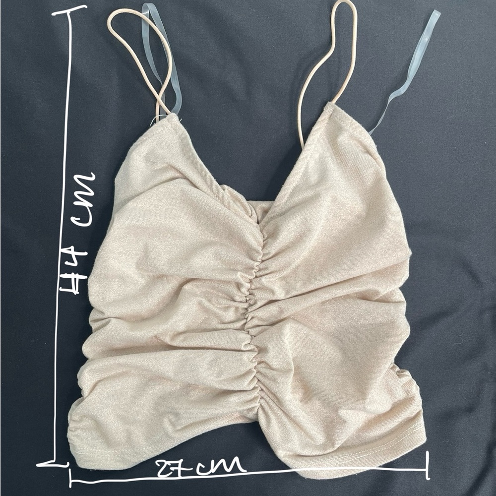 Sparkly Champagne crop top